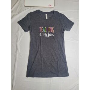 Womens Bella+Canvas‎ short sleeve t-shirt, gray.  Size small.  Teacher